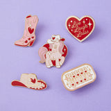 Glitter Cowgirl Boot Enamel Pin