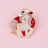 Cowgirl Pony Glitter Enamel Pin