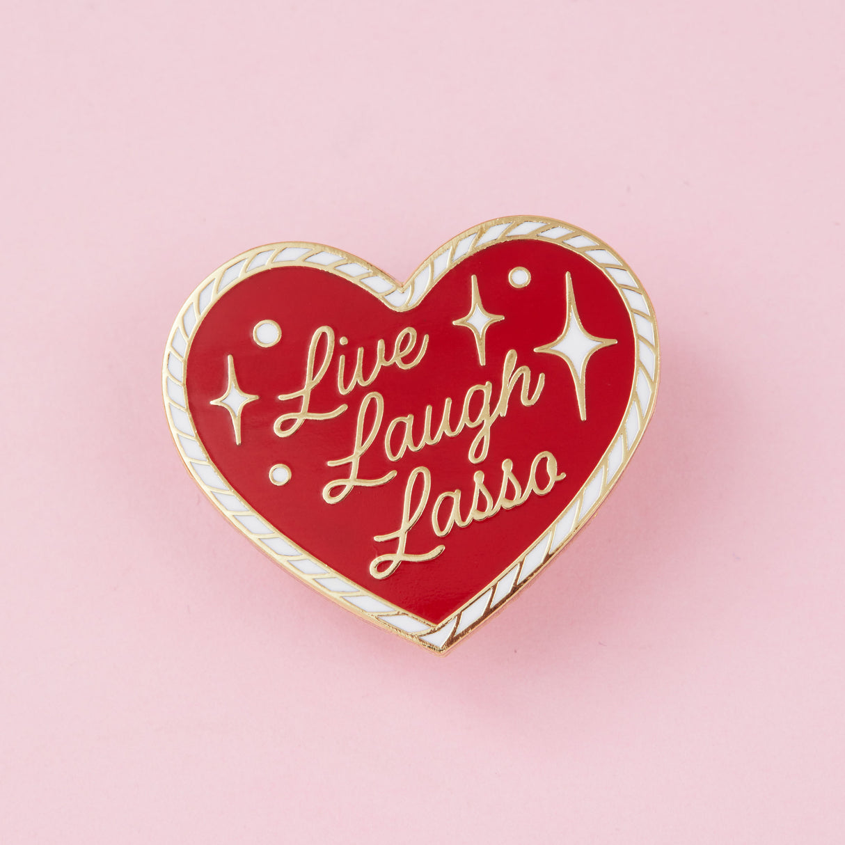 Live Laugh Lasso Heart Enamel Pin