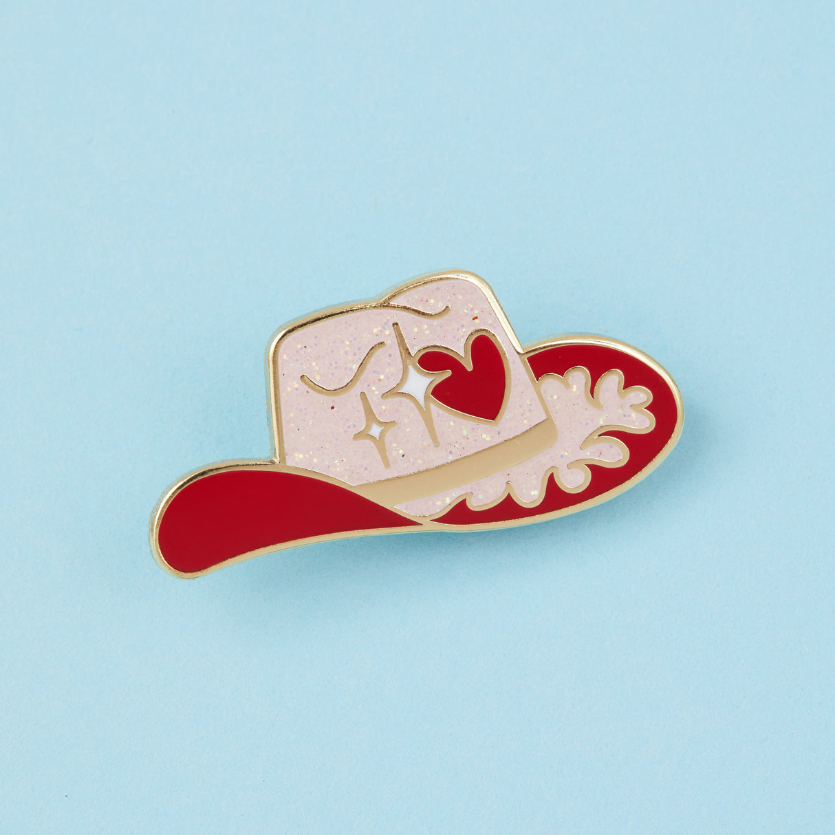 Cowboy Hat Glitter Enamel Pin