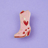 Glitter Cowgirl Boot Enamel Pin