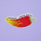Caution: Spicy Bitch Vinyl Sticker