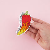 Caution: Spicy Bitch Vinyl Sticker