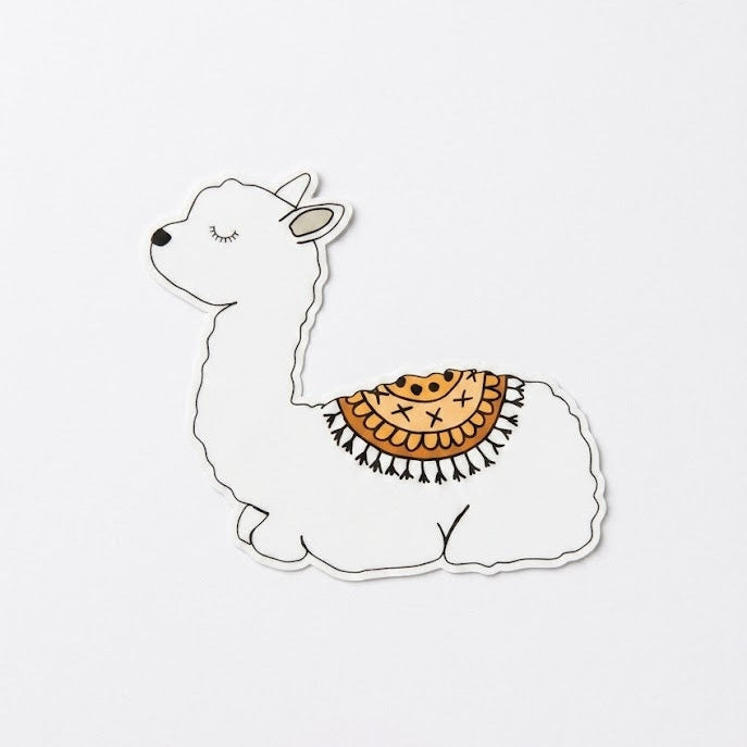Baby Llama Die Cut Vinyl Sticker