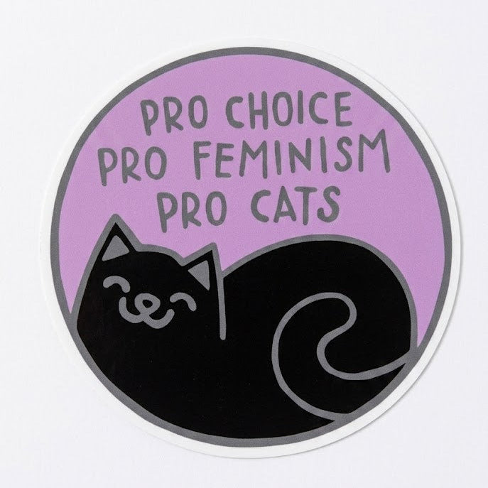 Black & Silver Pro Cats Vinyl Sticker