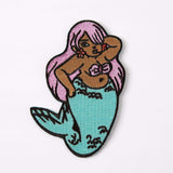 Chubby Mermaid Embroidered Iron On Patch