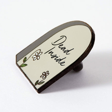 Dead Inside Tombstone Enamel Pin