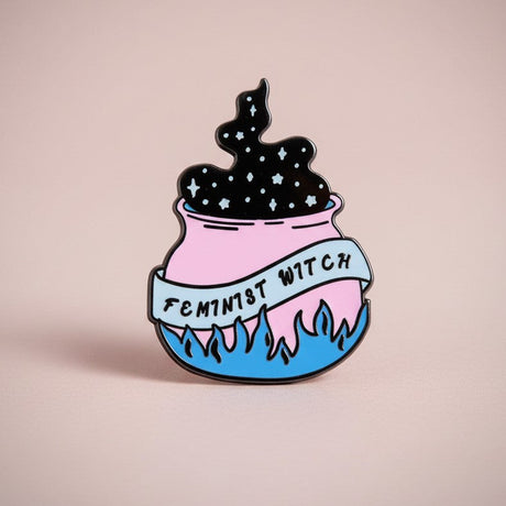 Feminist Witch Cauldron Enamel Pin