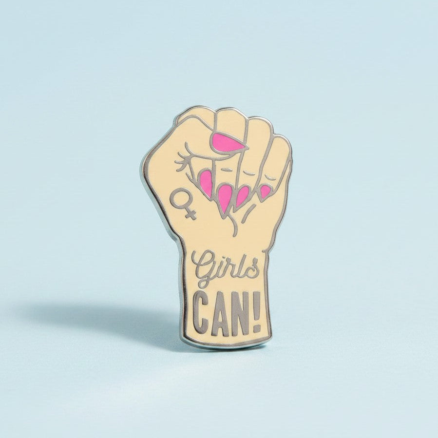 Girls Can Enamel Pin