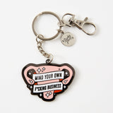 Mind Your Own F*kn Business Uterus Enamel Keyring