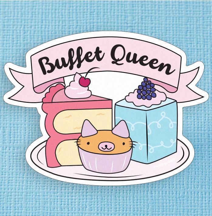 Buffet Queen Large Vinyl Sticker