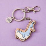 Whale Love Wooden Eco Keyring