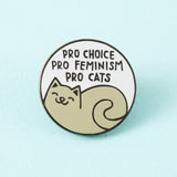 Pro Cats Pro Choice Grey Enamel Pin - Limited Edition