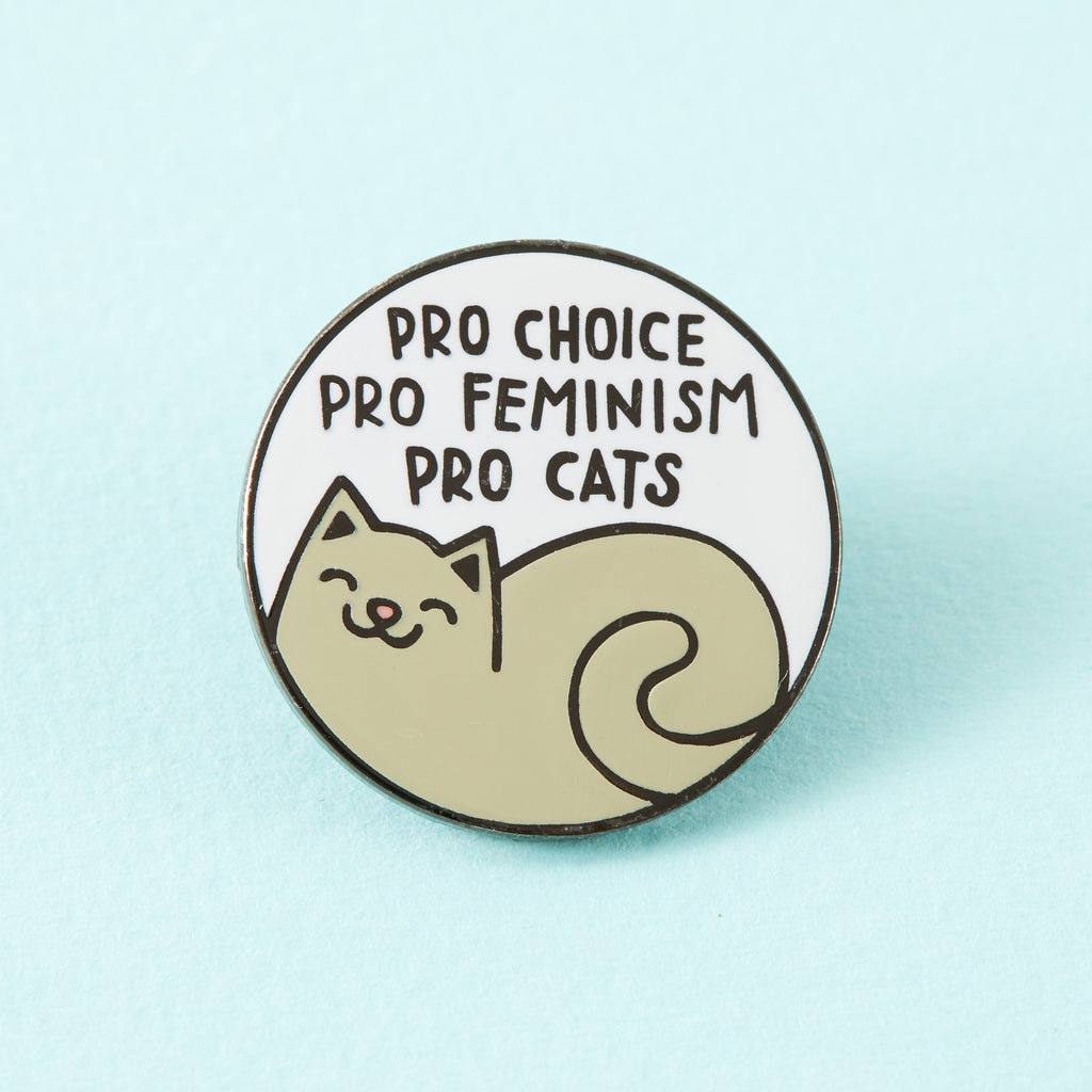 Pro Cats Pro Choice Grey Enamel Pin - Limited Edition