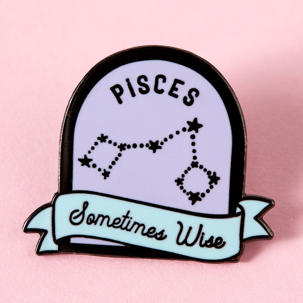 Pisces Purple and Blue Starsign Enamel Pin