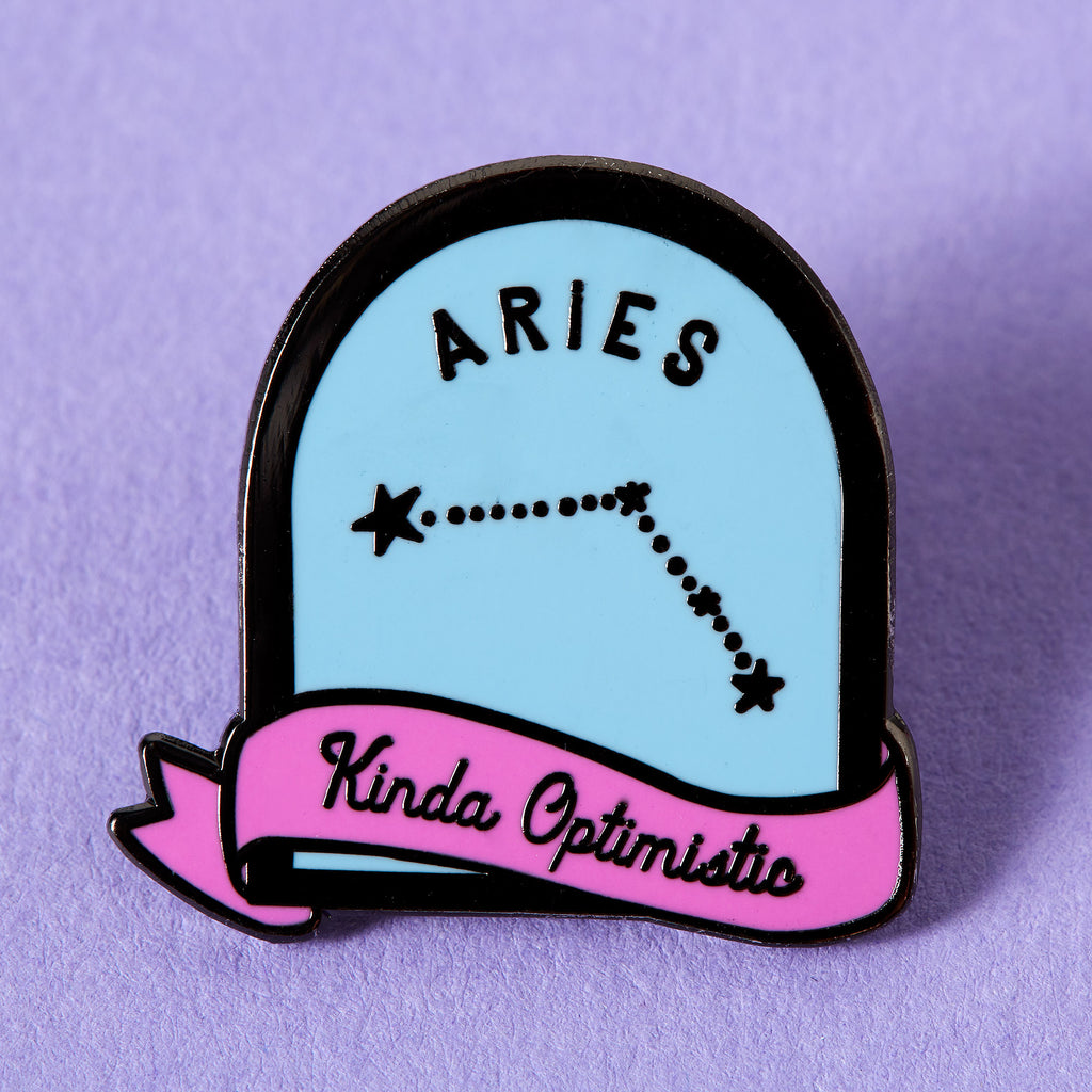 Aries Purple and Blue Starsign Enamel Pin