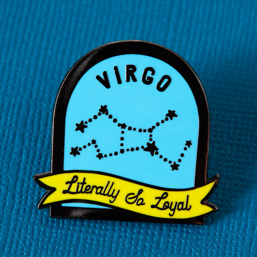 Virgo Blue and Yellow Starsign Enamel Pin
