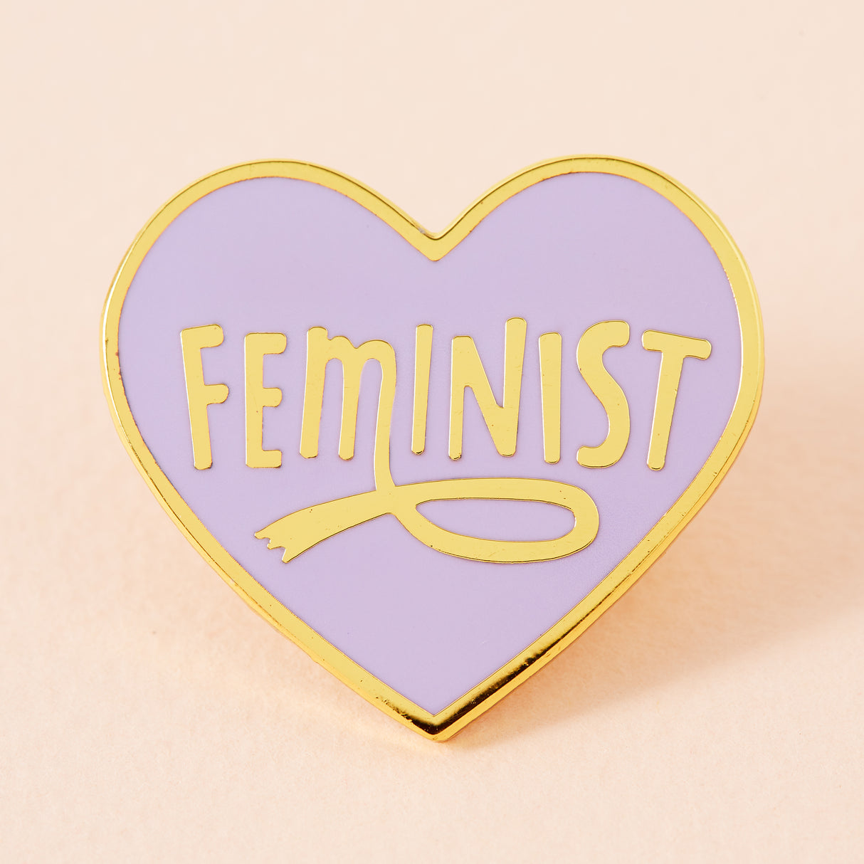 Feminist Heart Lilac Enamel Pin - Limited Edition