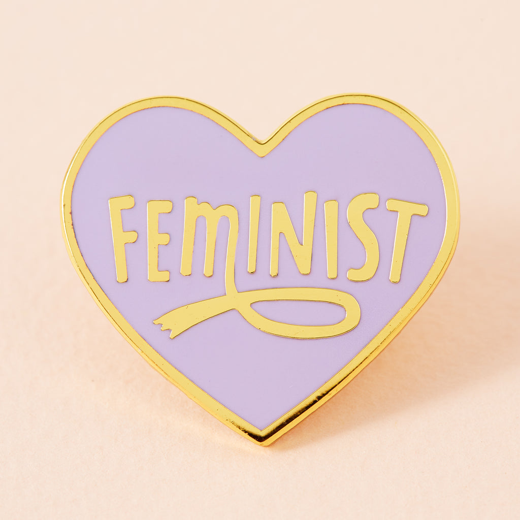 Feminist Heart Lilac Enamel Pin - Limited Edition