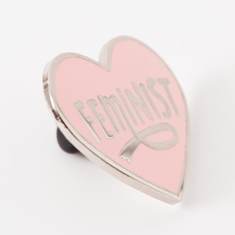 Feminist Heart Baby Pink Enamel Pin - Limited Edition