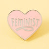 Feminist Heart Baby Pink Enamel Pin - Limited Edition