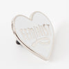 Feminist Heart White Enamel Pin - Limited Edition