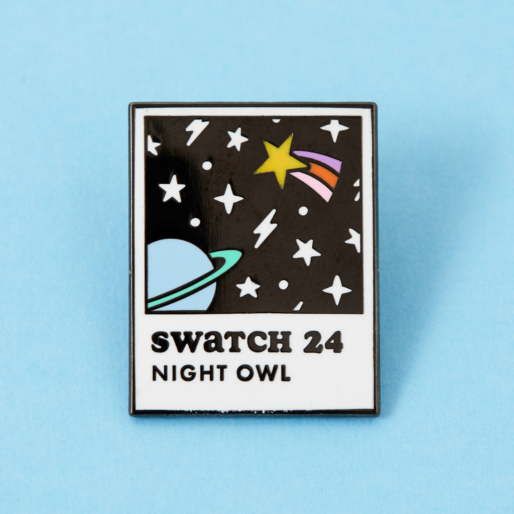Night Owl Swatch Enamel Pin