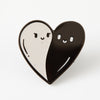 Heart Ghosts Grey Enamel Pin - Limited Edition