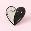 Heart Ghosts Grey Enamel Pin - Limited Edition