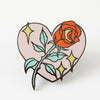 Rose In Heart Enamel Pin