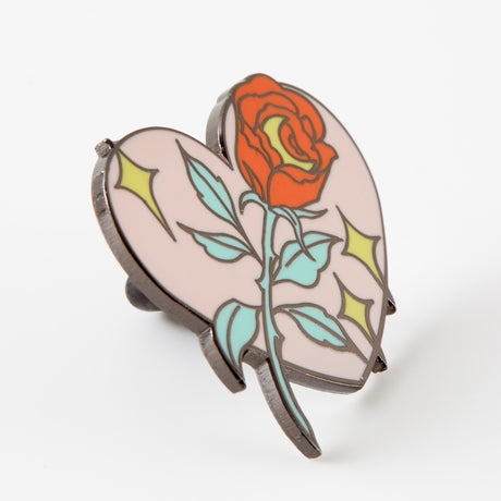 Rose In Heart Enamel Pin