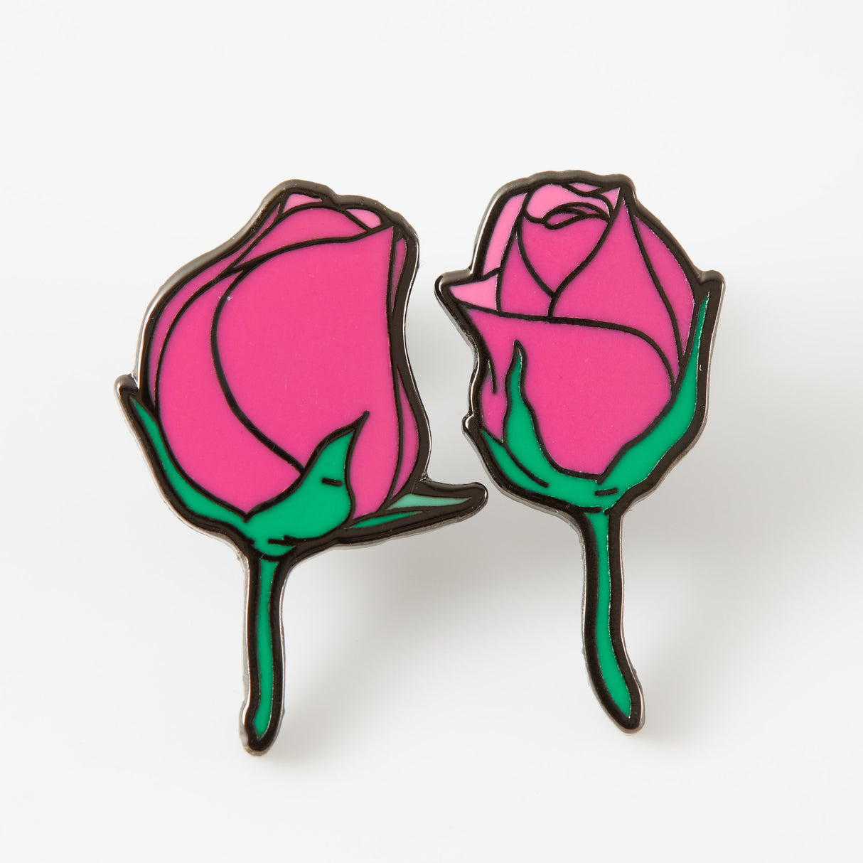 Rose Pair Of Enamel Pins