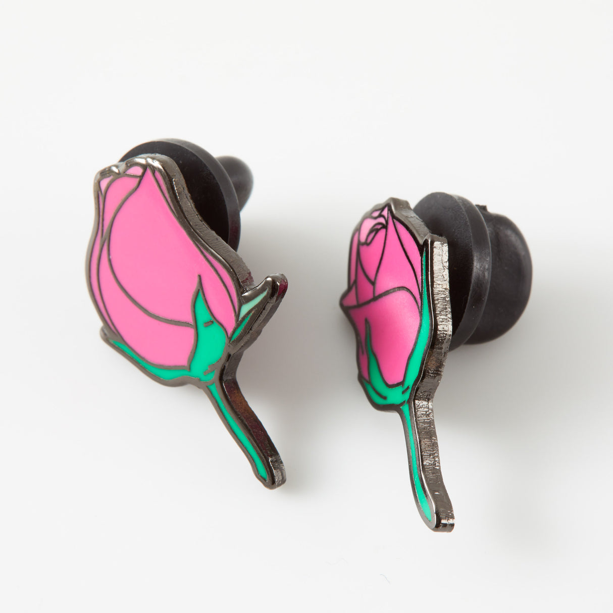 Rose Pair Of Enamel Pins