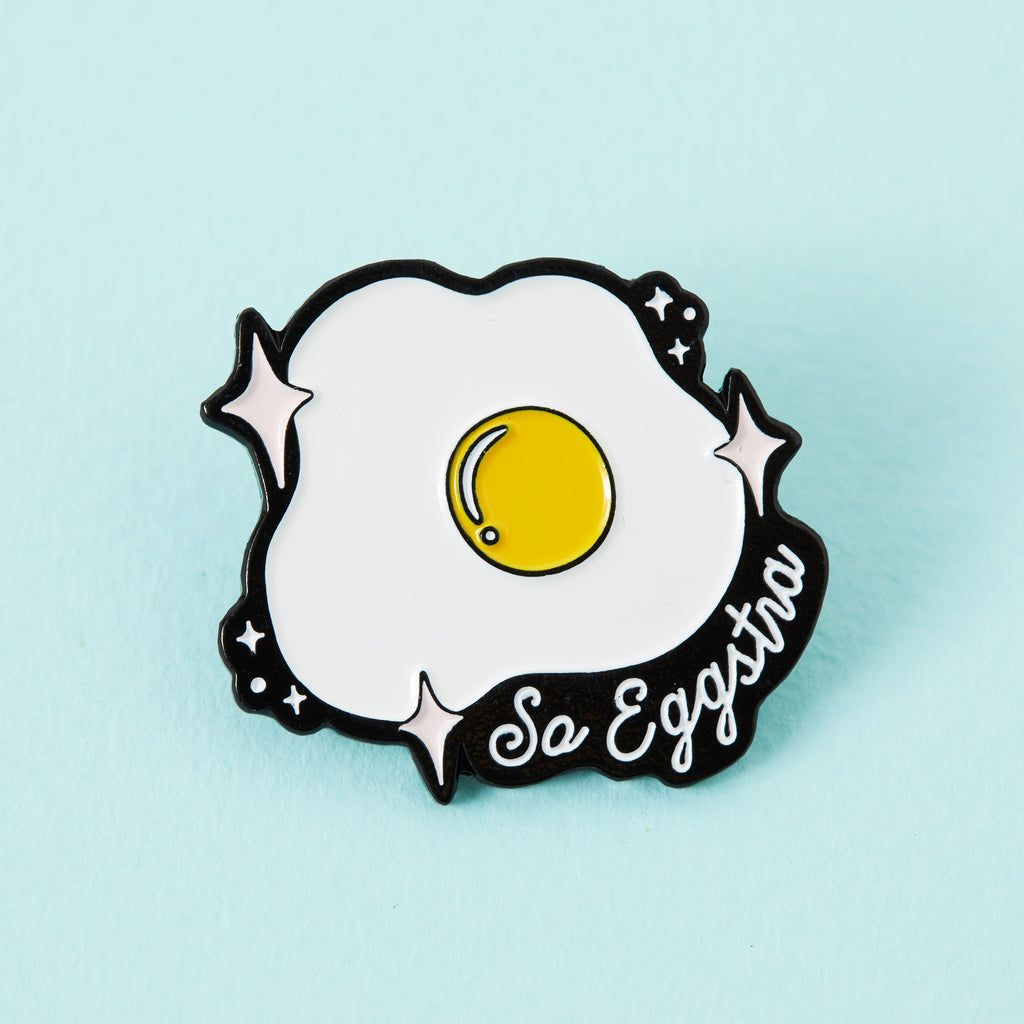 So Eggstra Enamel Pin