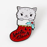 Santa Claws Enamel Pin