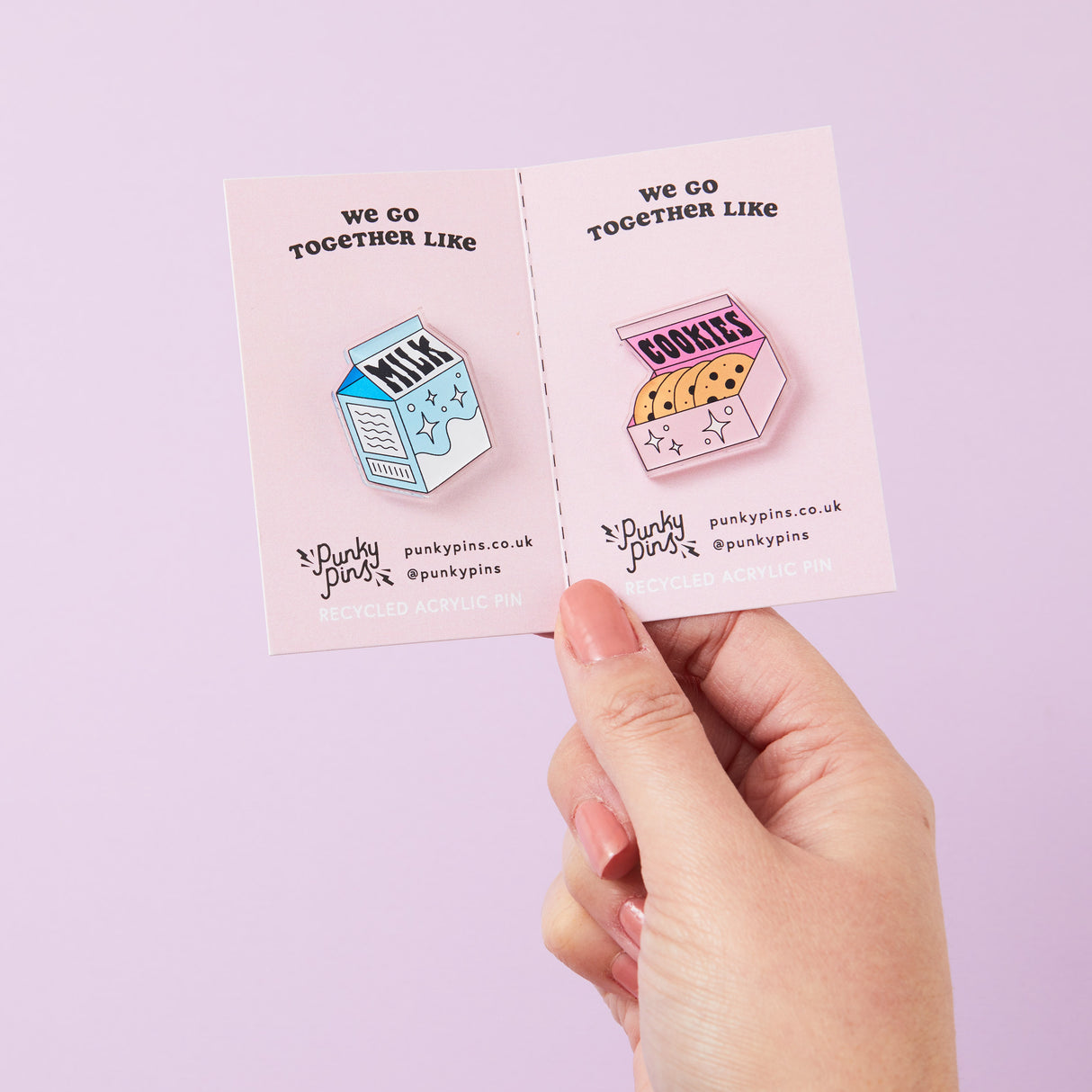 Milk & Cookies Acrylic Pin Pair