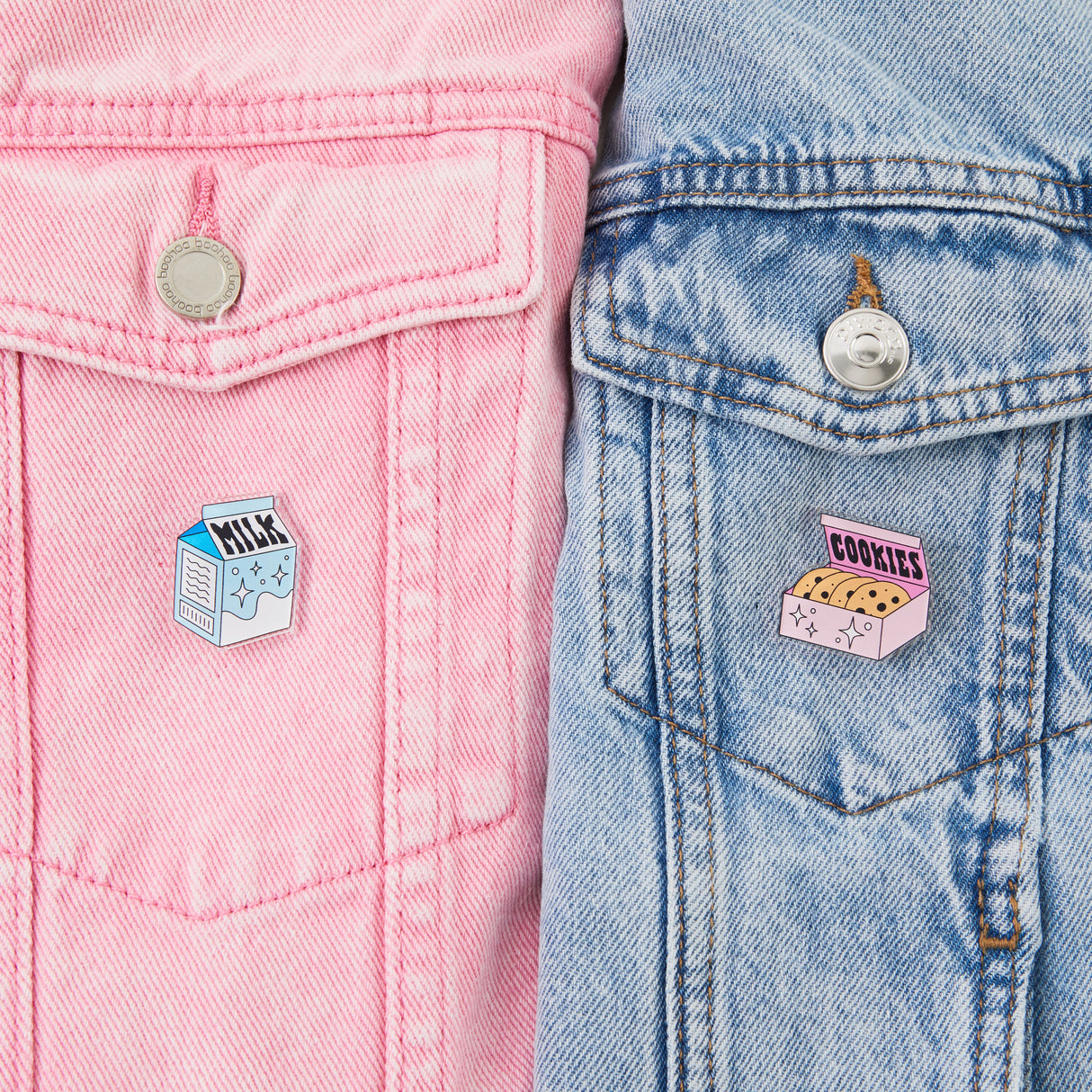 Milk & Cookies Acrylic Pin Pair