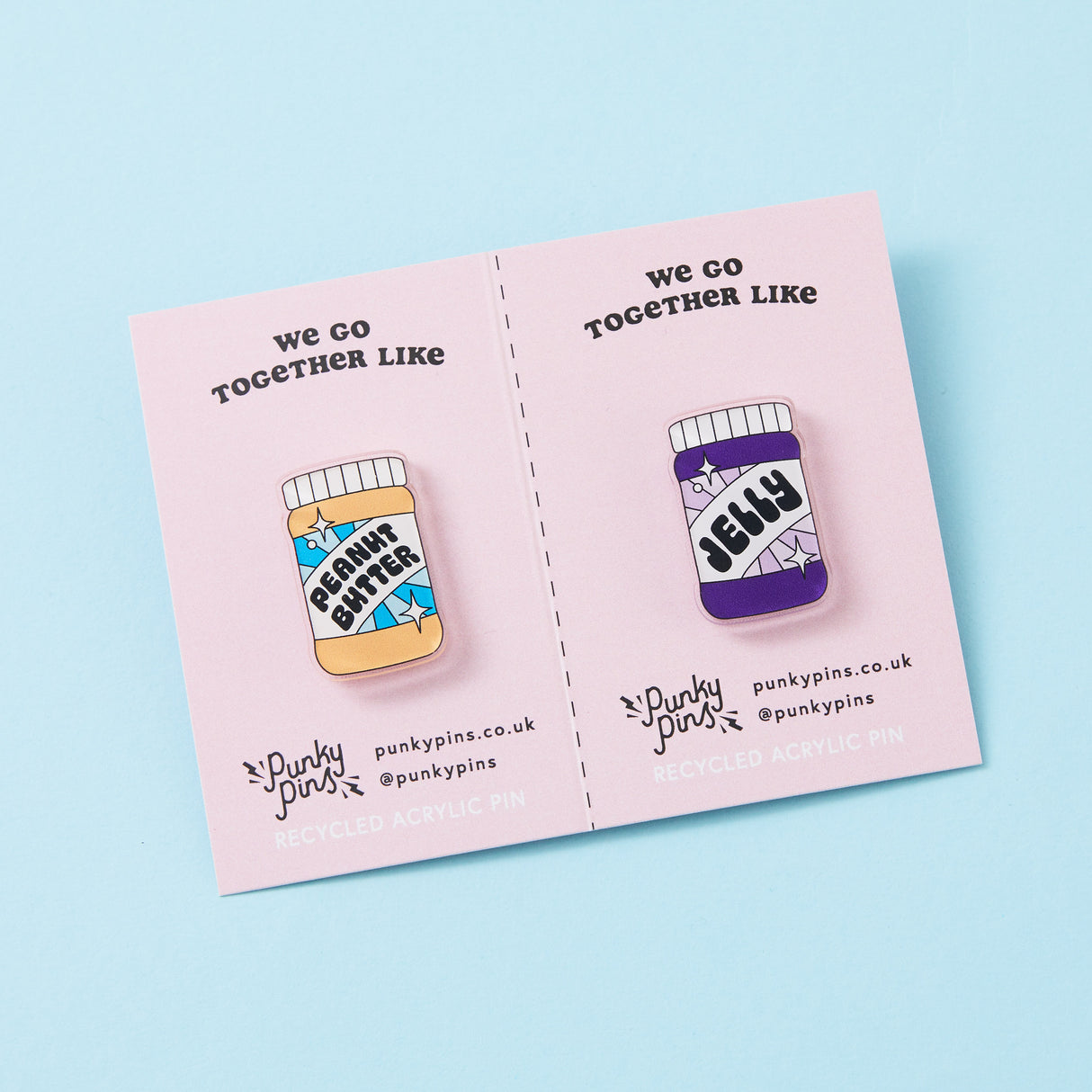 Peanut Butter & Jelly Acrylic Pin Pair