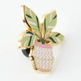 Calathea 'White Fusion' Enamel Pin