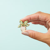 Calathea 'White Fusion' Enamel Pin