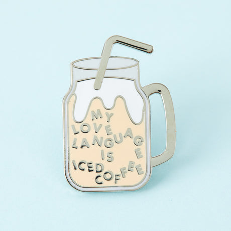 Iced Coffee Enamel Pin