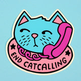 End Catcalling Die Cut Vinyl Sticker