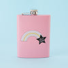 Bad Bitch Rainbow Tall Light Pink Hip Flask