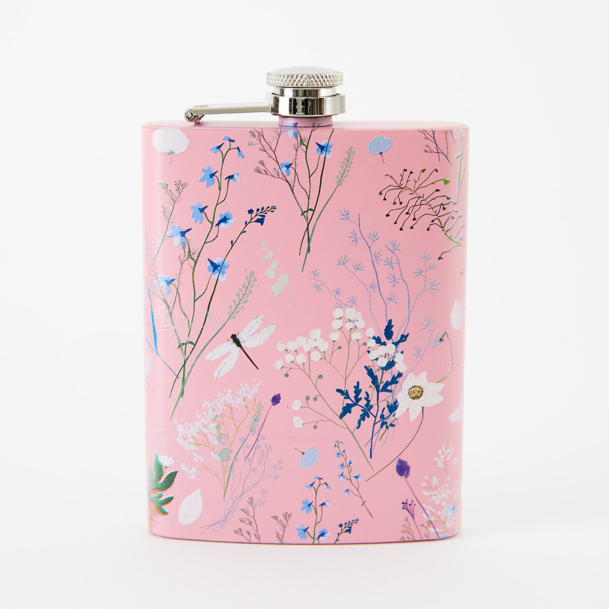Spring Meadow Tall Light Pink Hip Flask