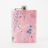 Spring Meadow Tall Light Pink Hip Flask