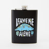 Leave Me Alone Tall Black Hip Flask