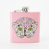 Find Your Freedom Light Pink Hip Flask