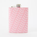 Fuck Tall Light Pink Hip Flask