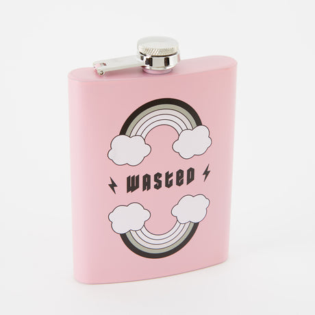 Wasted Light Pink Hip Flask