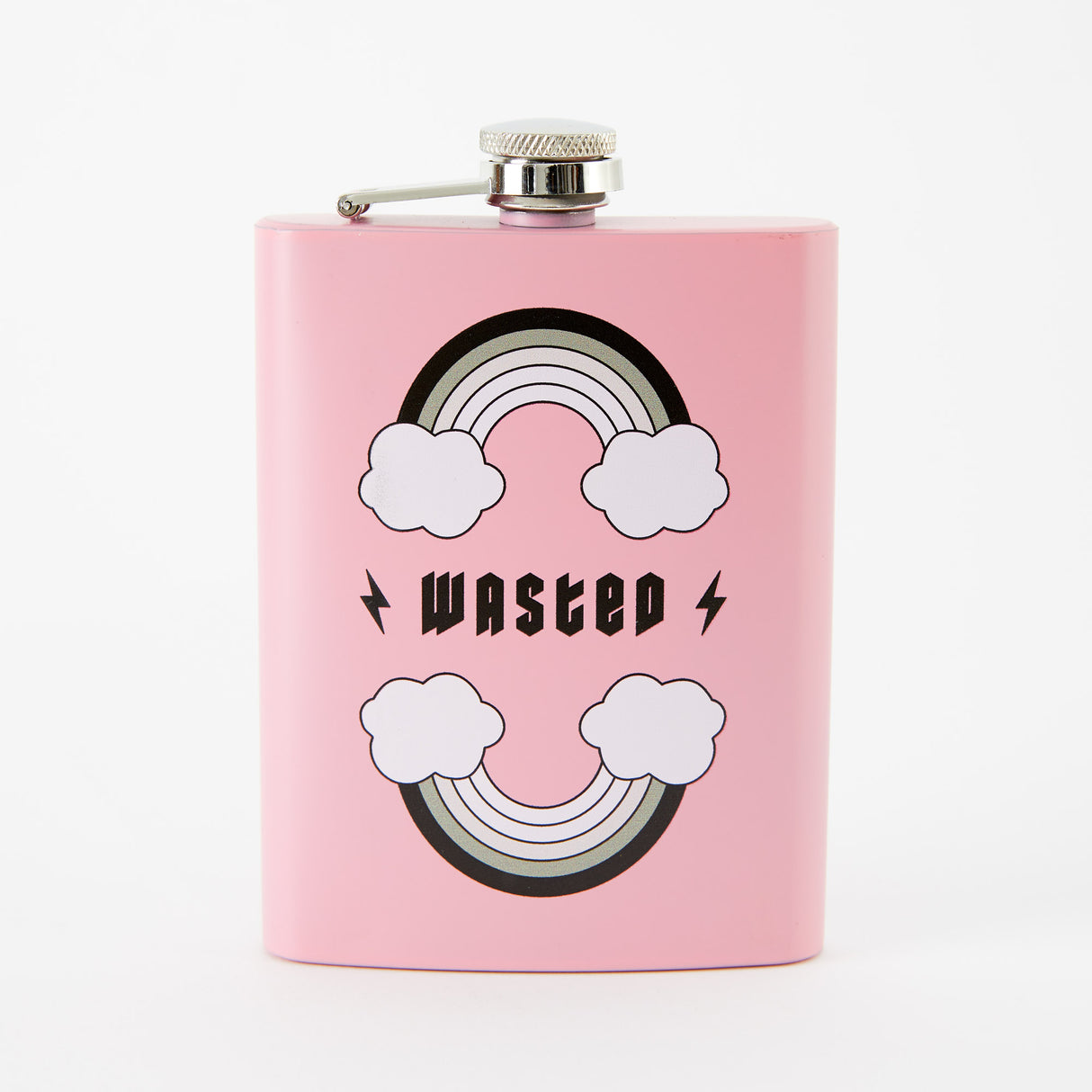 Wasted Light Pink Hip Flask